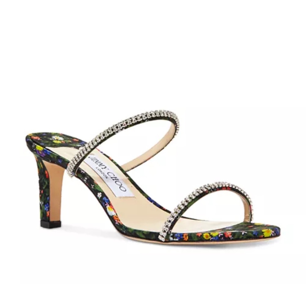 Jimmy Choo satin Brea 65 sandals worn once